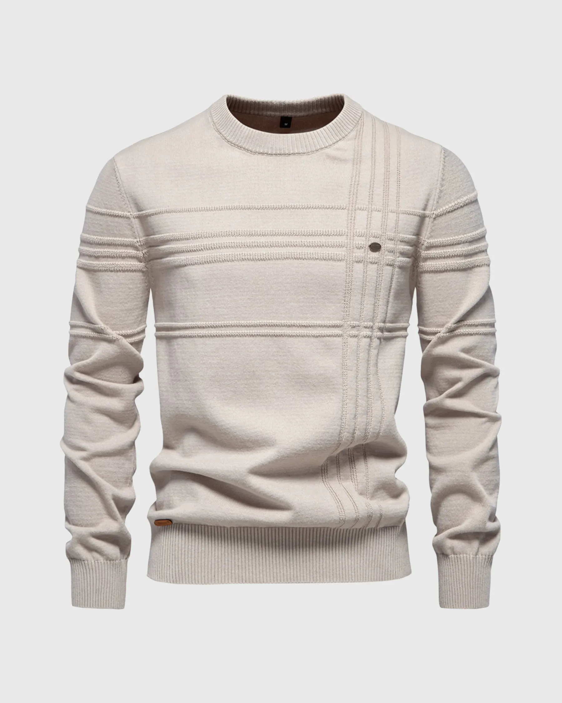 Crosshatch Crew Neck Sweater