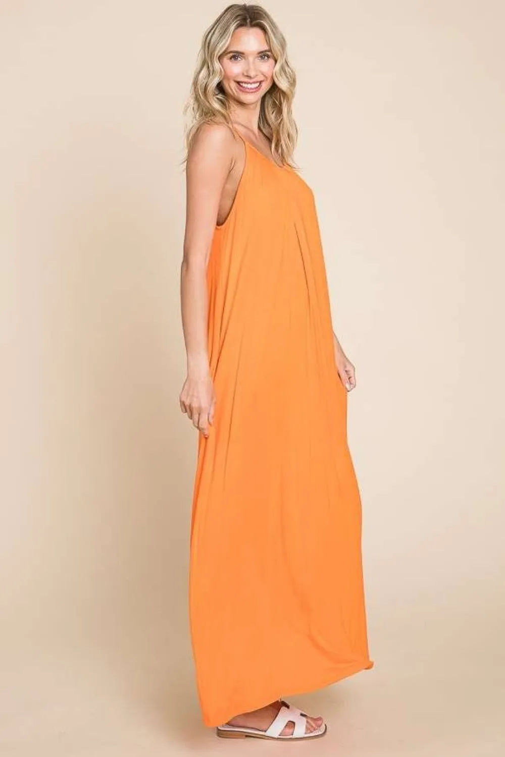 Culture Code Plus Size Tie Back Maxi Cami Dress