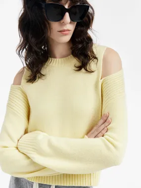 Cut Shoulder Wool Sweater