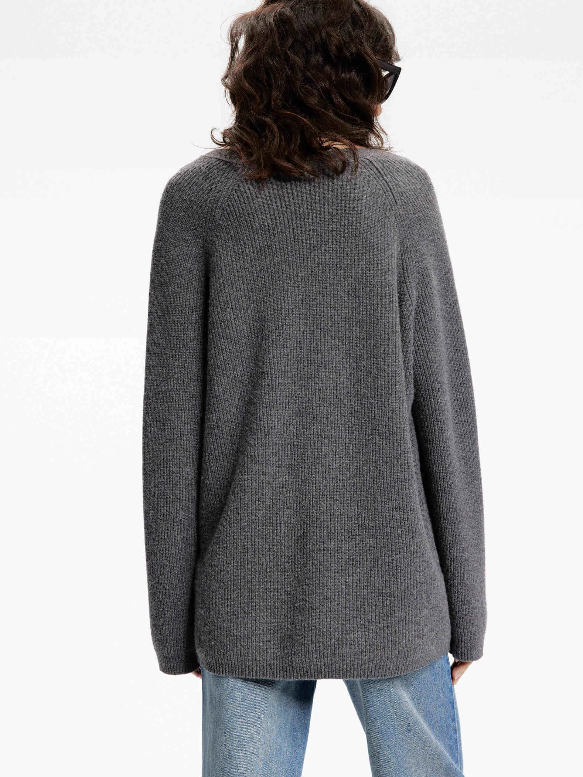 Deep V-neck Wool Sweater