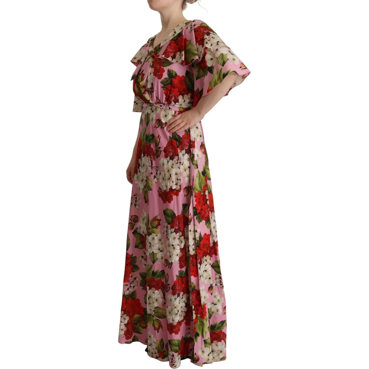 Dolce & Gabbana Enchanting Floral Silk Maxi Dress