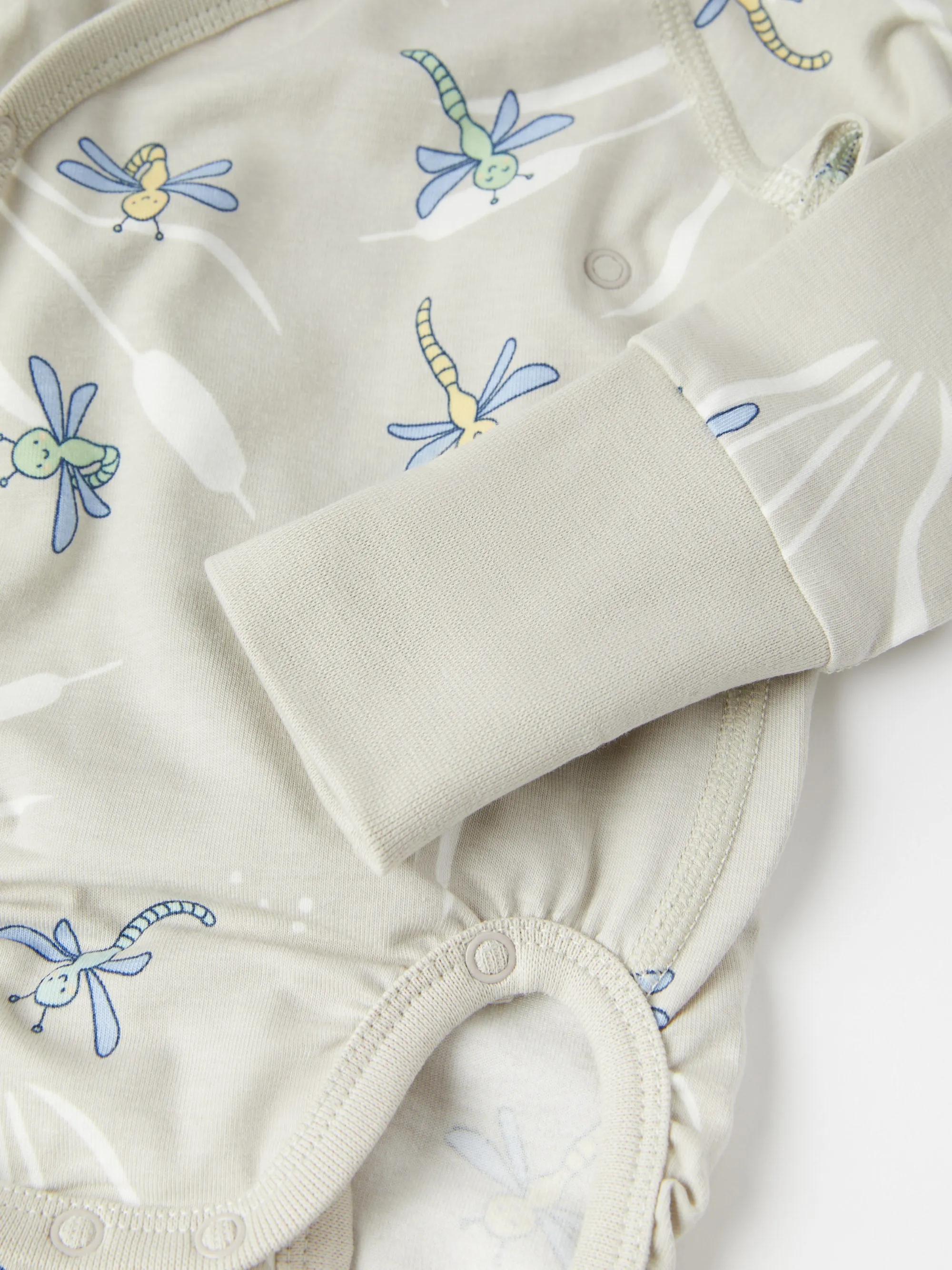 Dragonfly Print Wraparound Babygrow