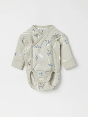 Dragonfly Print Wraparound Babygrow