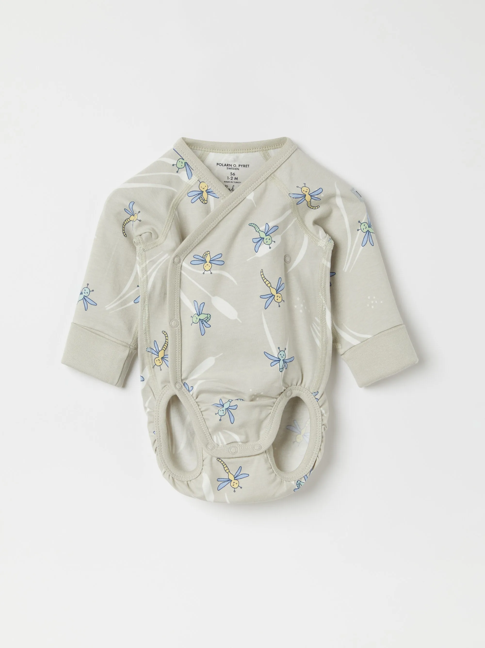 Dragonfly Print Wraparound Babygrow