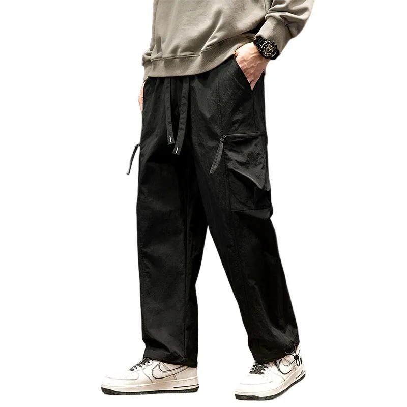 Drawstring Loose Fit Elasticity Tapered Cargo Pants