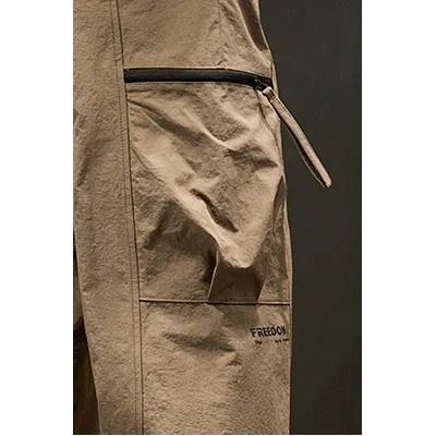 Drawstring Loose Fit Elasticity Tapered Cargo Pants