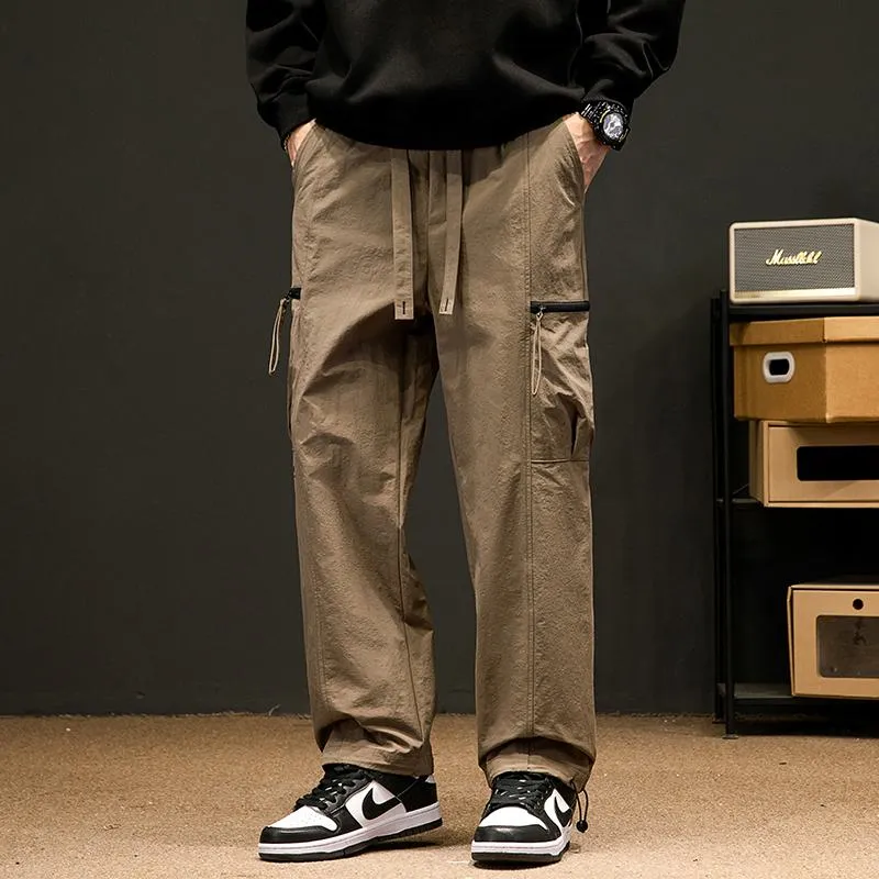 Drawstring Loose Fit Elasticity Tapered Cargo Pants