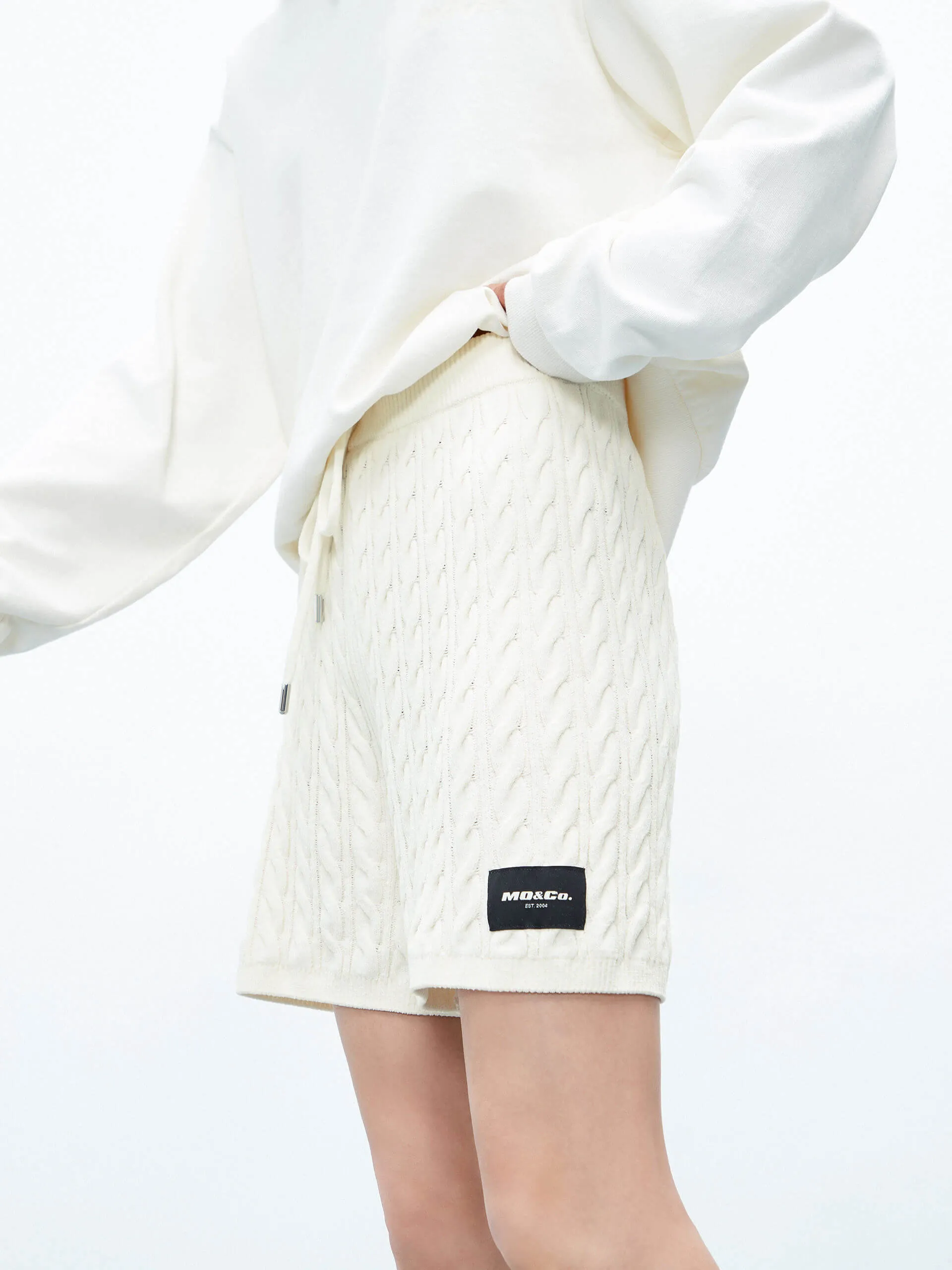 Drawstring Waist Knit Shorts