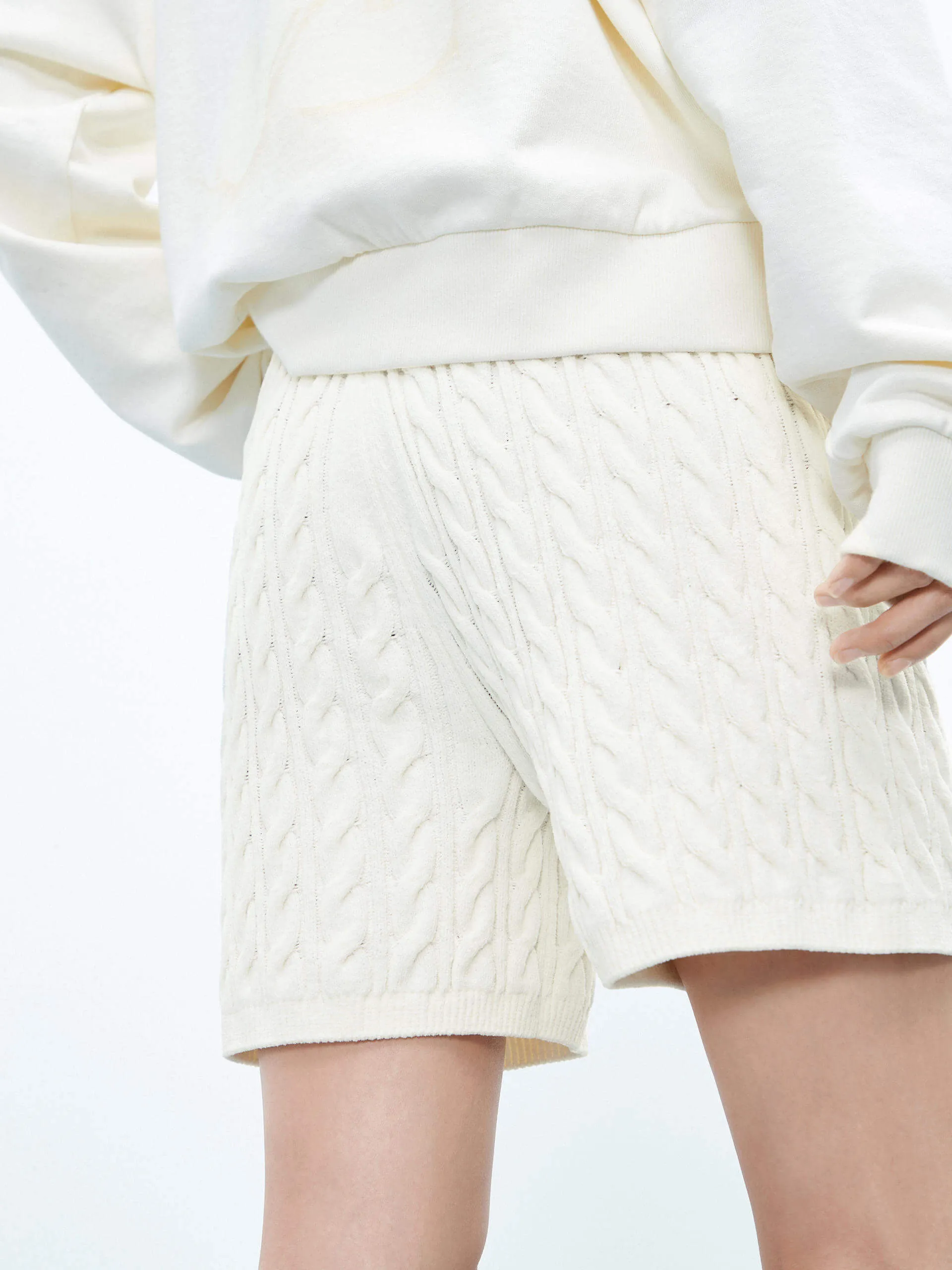 Drawstring Waist Knit Shorts