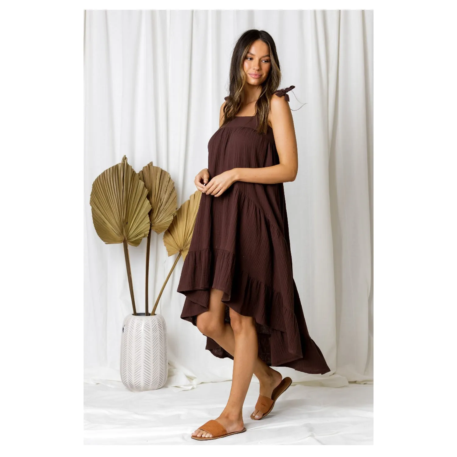 Dress First Love Midi - Chocolate