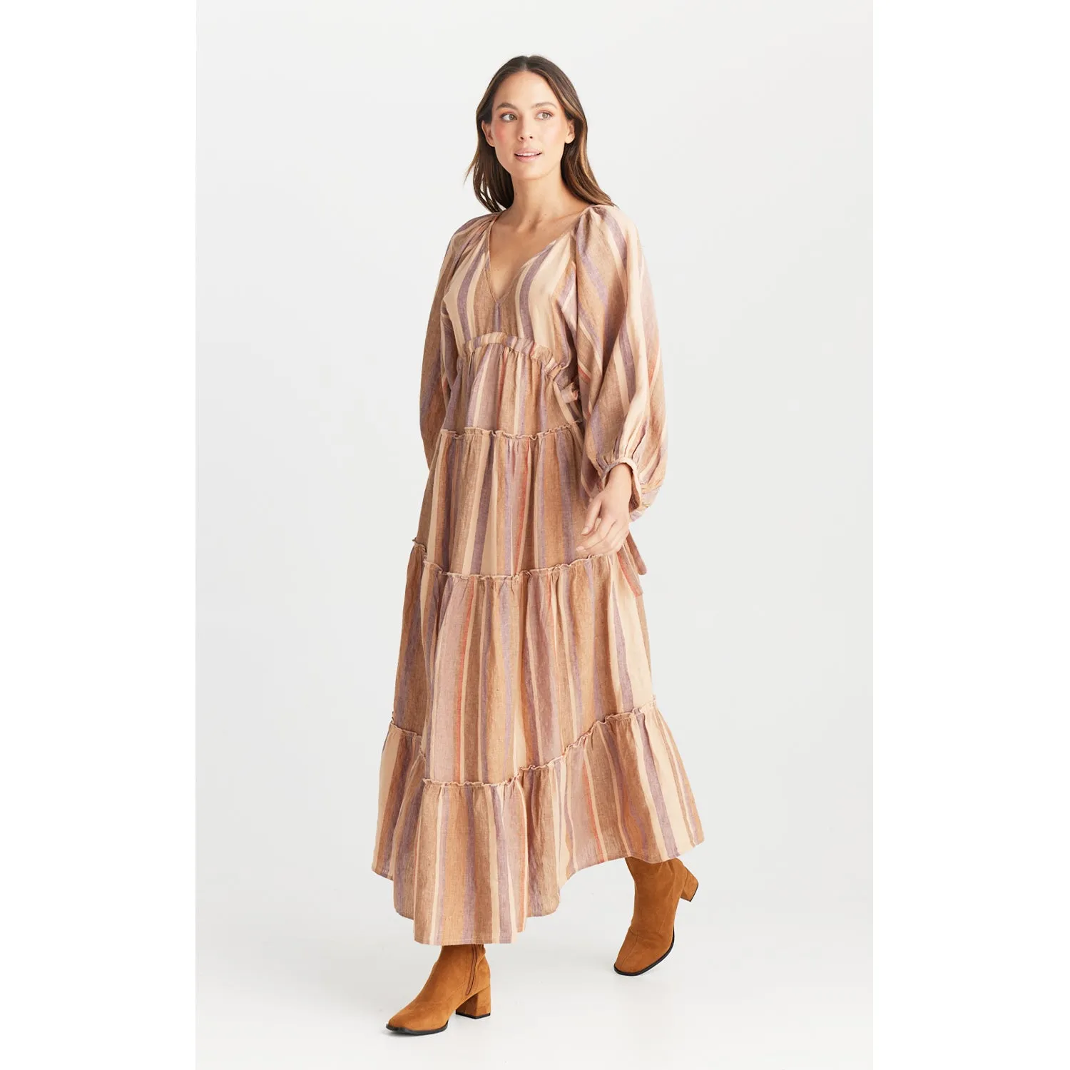 Dress Wing & A Prayer Maxi - Santal Stripe