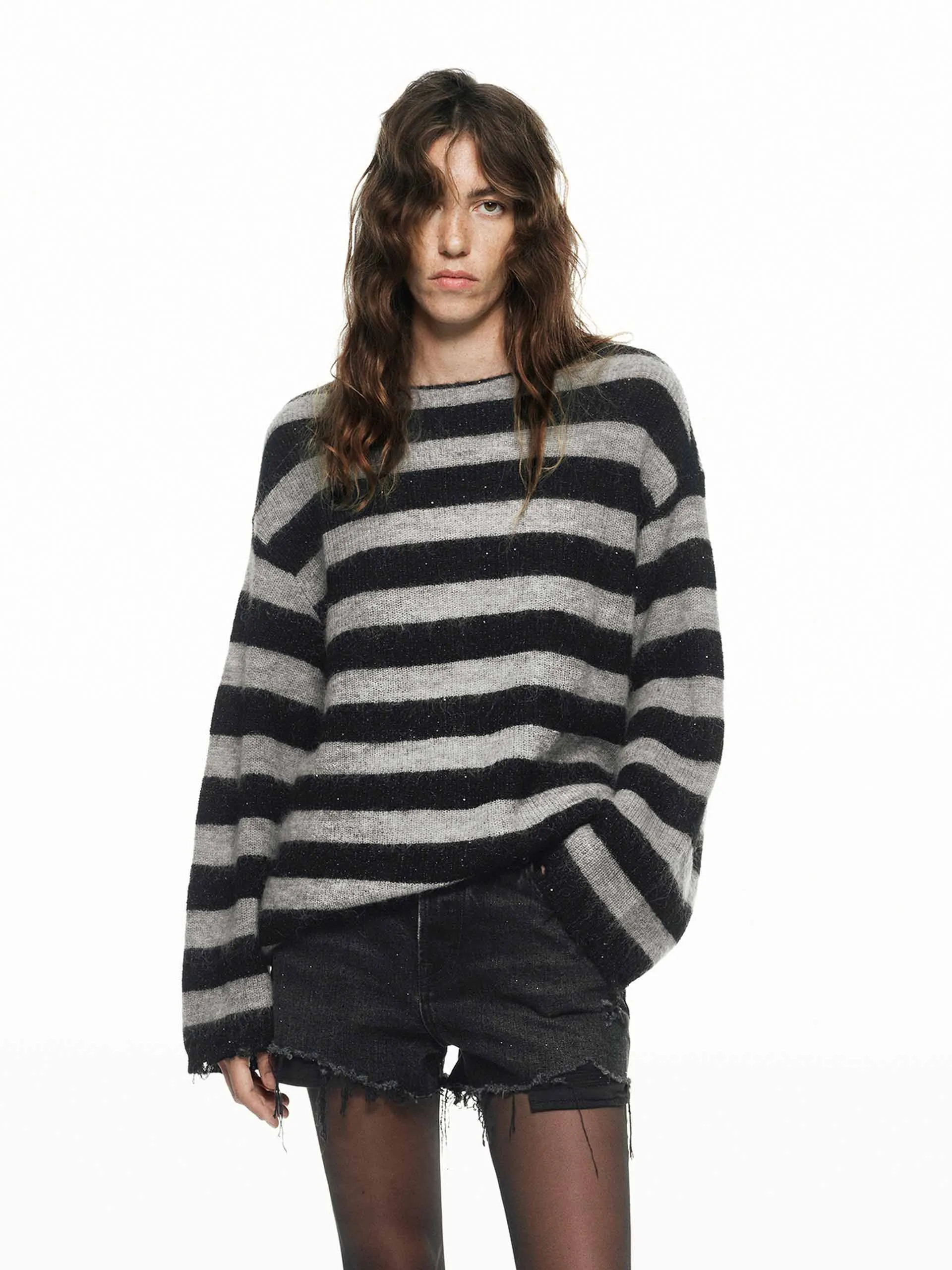 Drop Shoulder Loose Sweater