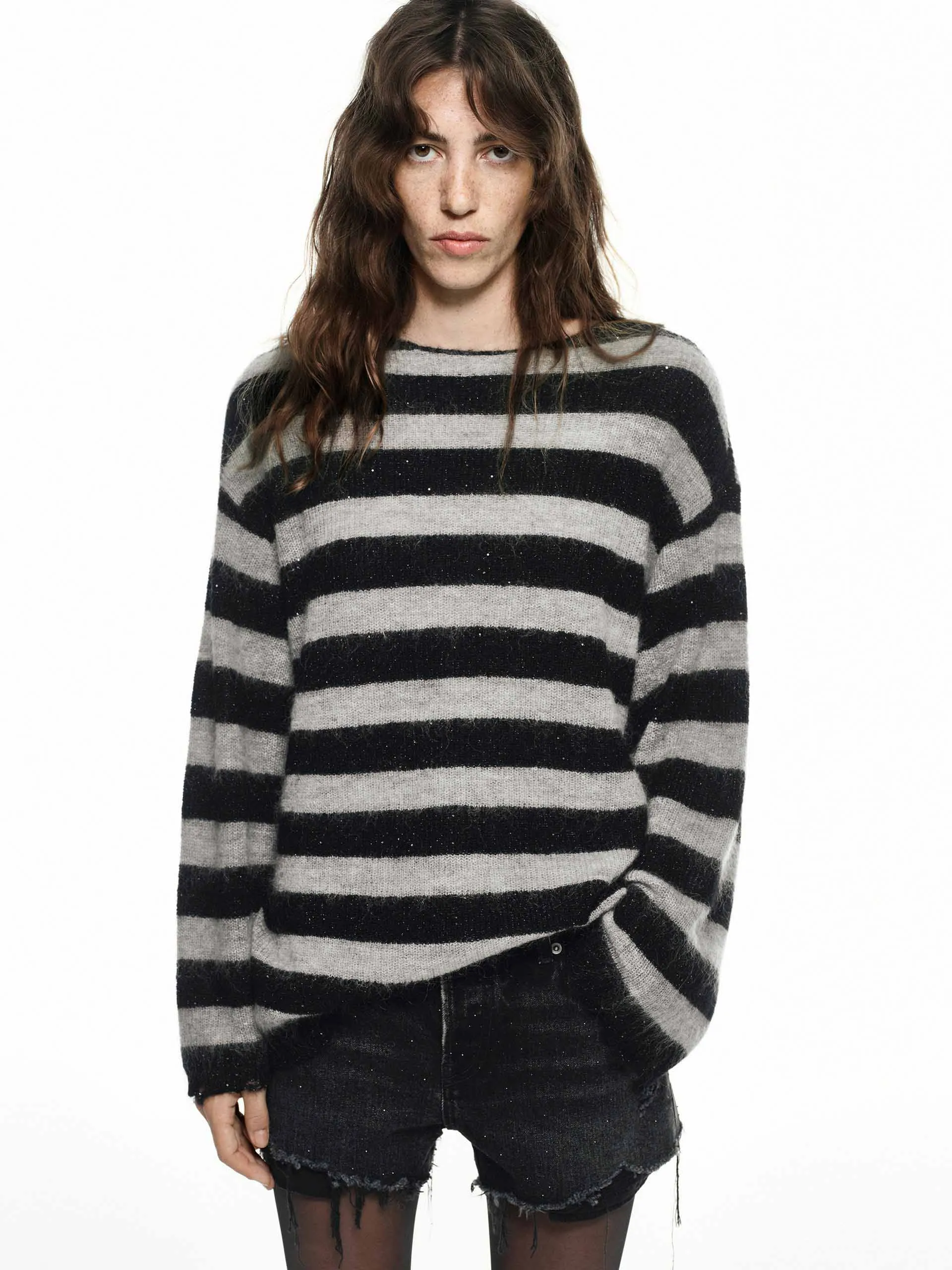 Drop Shoulder Loose Sweater