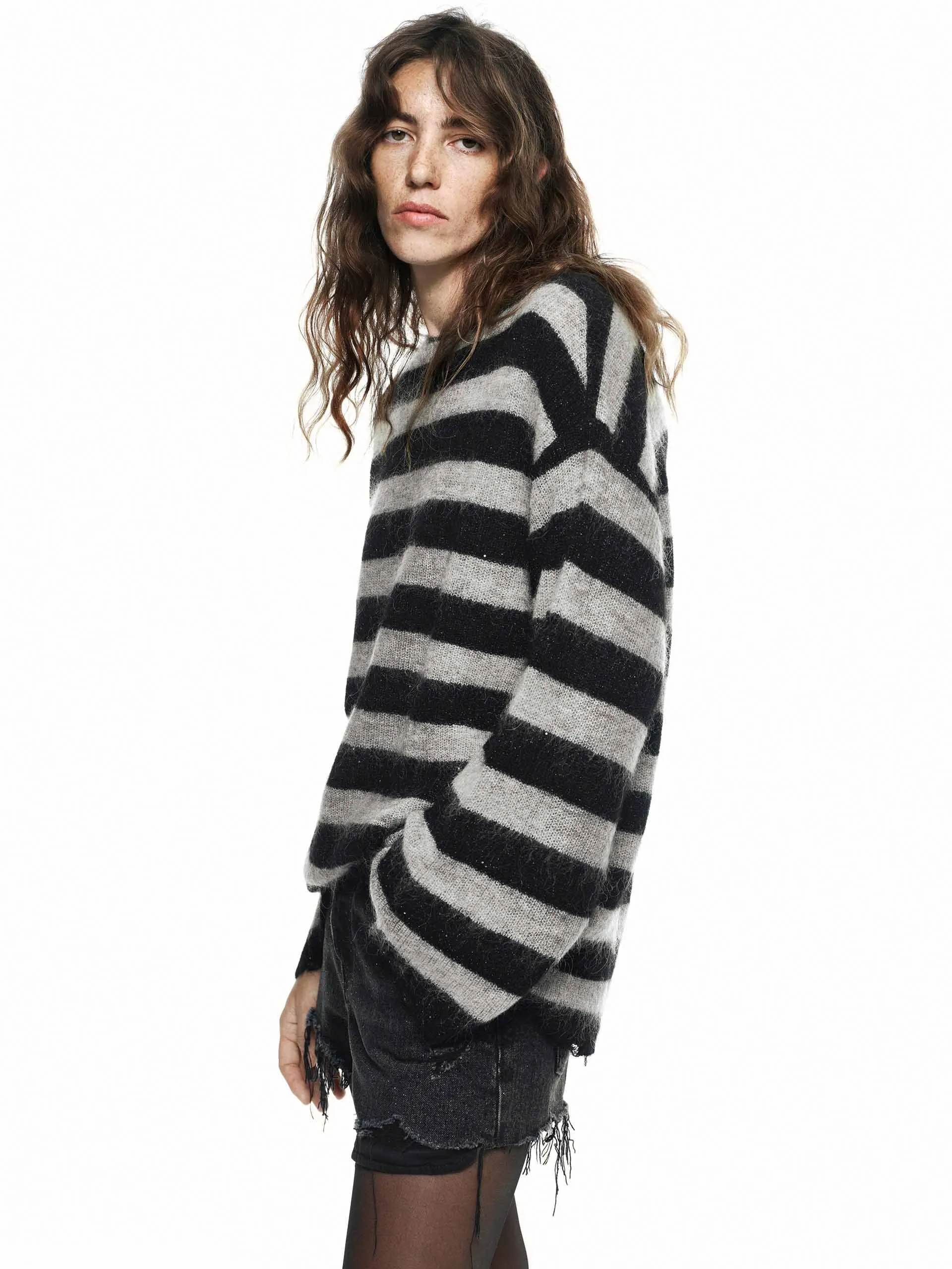 Drop Shoulder Loose Sweater