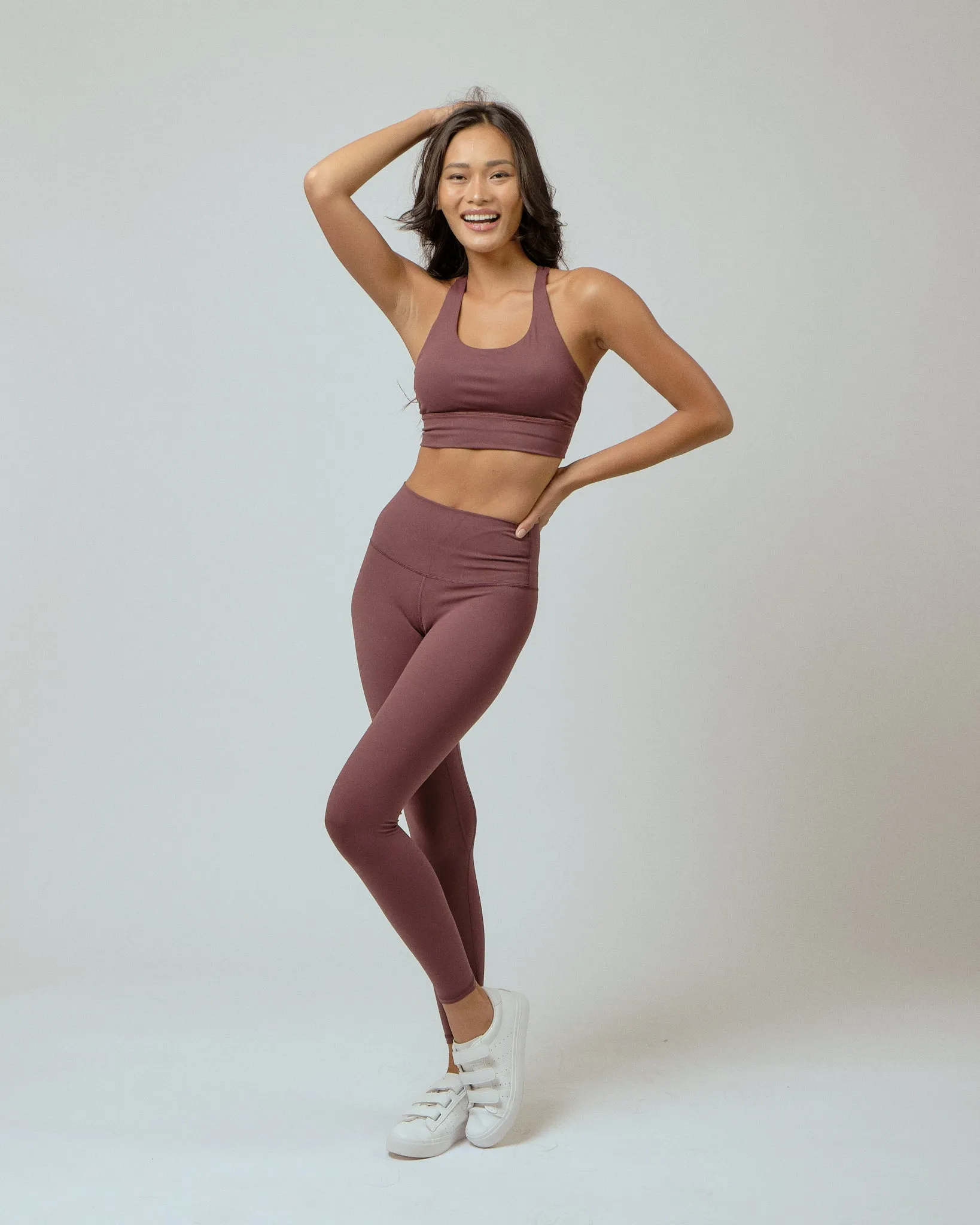 Easy Stretch 7/8 Leggings in Maroon