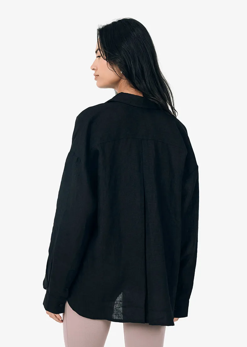 Elevate Linen Shirt Black