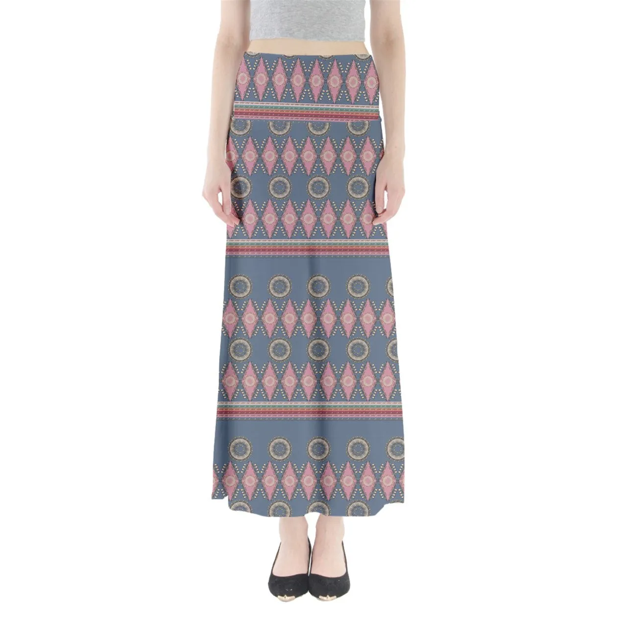 Elk Tooth Honor Blue Full Length Maxi Skirt