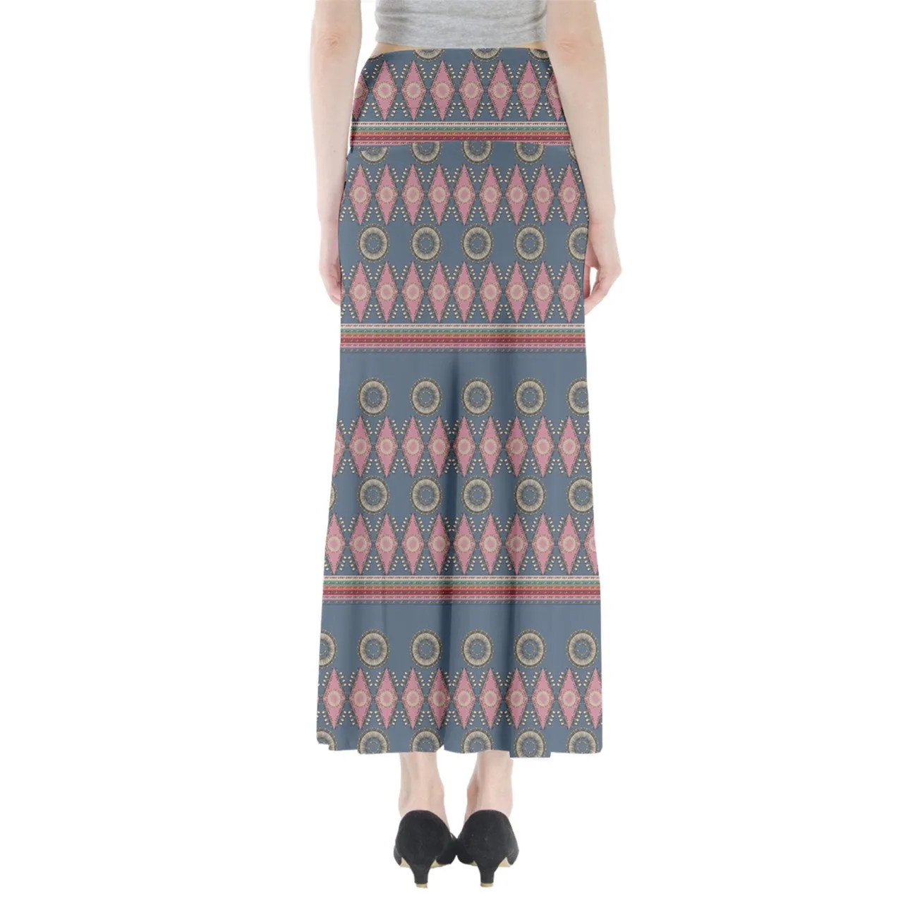 Elk Tooth Honor Blue Full Length Maxi Skirt