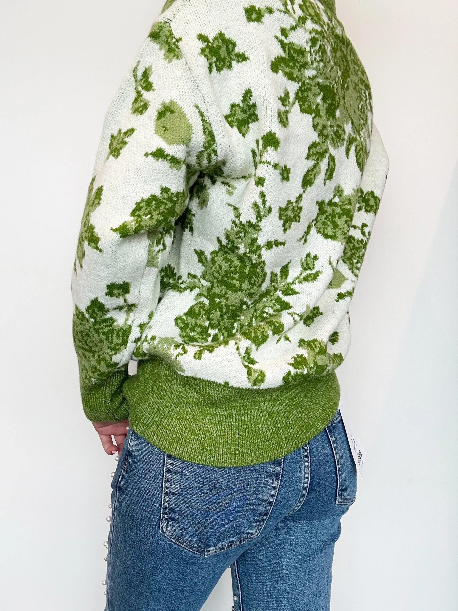 Falling Leaves Sweater- Green