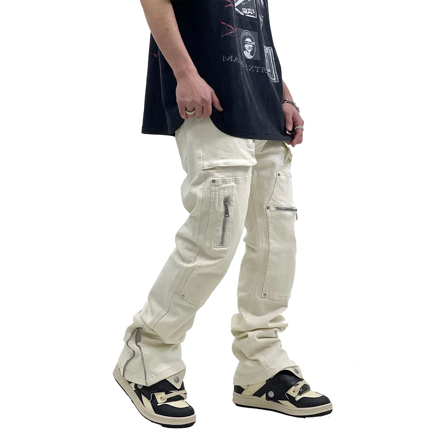 Fashionable Zipper Loose Men Pants