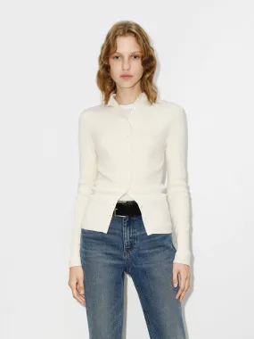 Faux Placket Slim Knit top