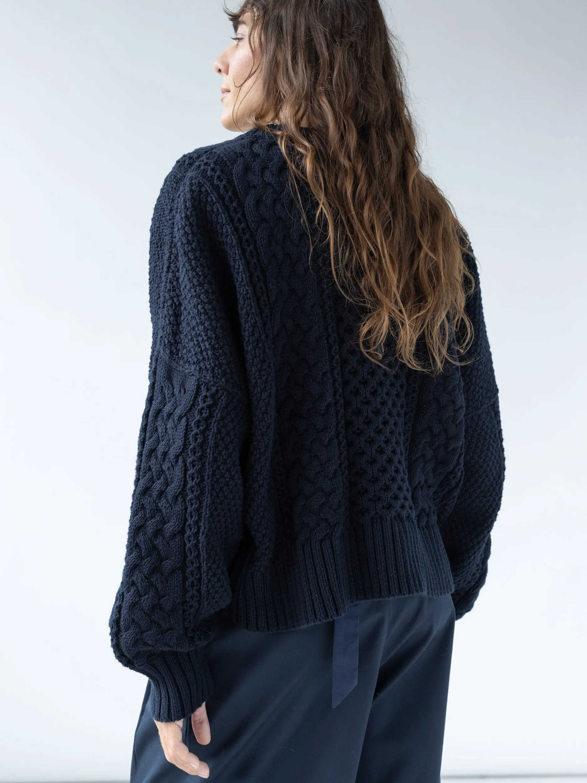 Fisherman Sweater in Navy