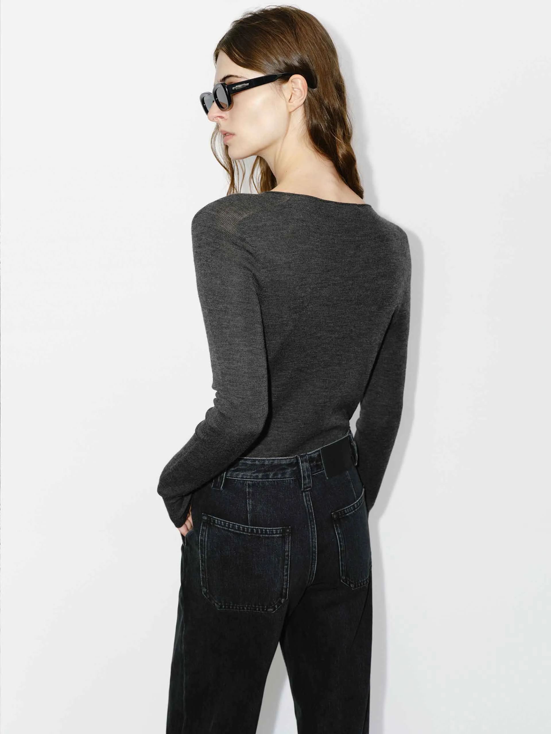 Fitted Merino Wool Sweater