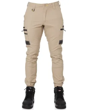 Flex and Move Stretch Cargo Cuffed Pants - Stone