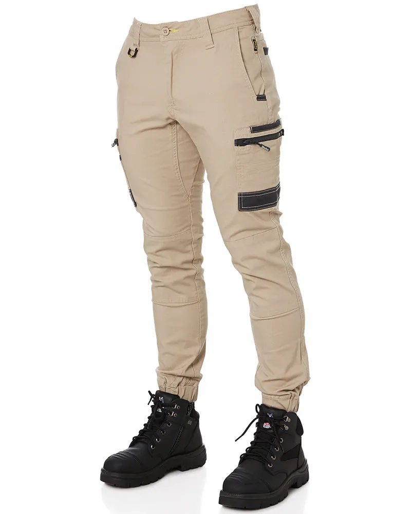 Flex and Move Stretch Cargo Cuffed Pants - Stone