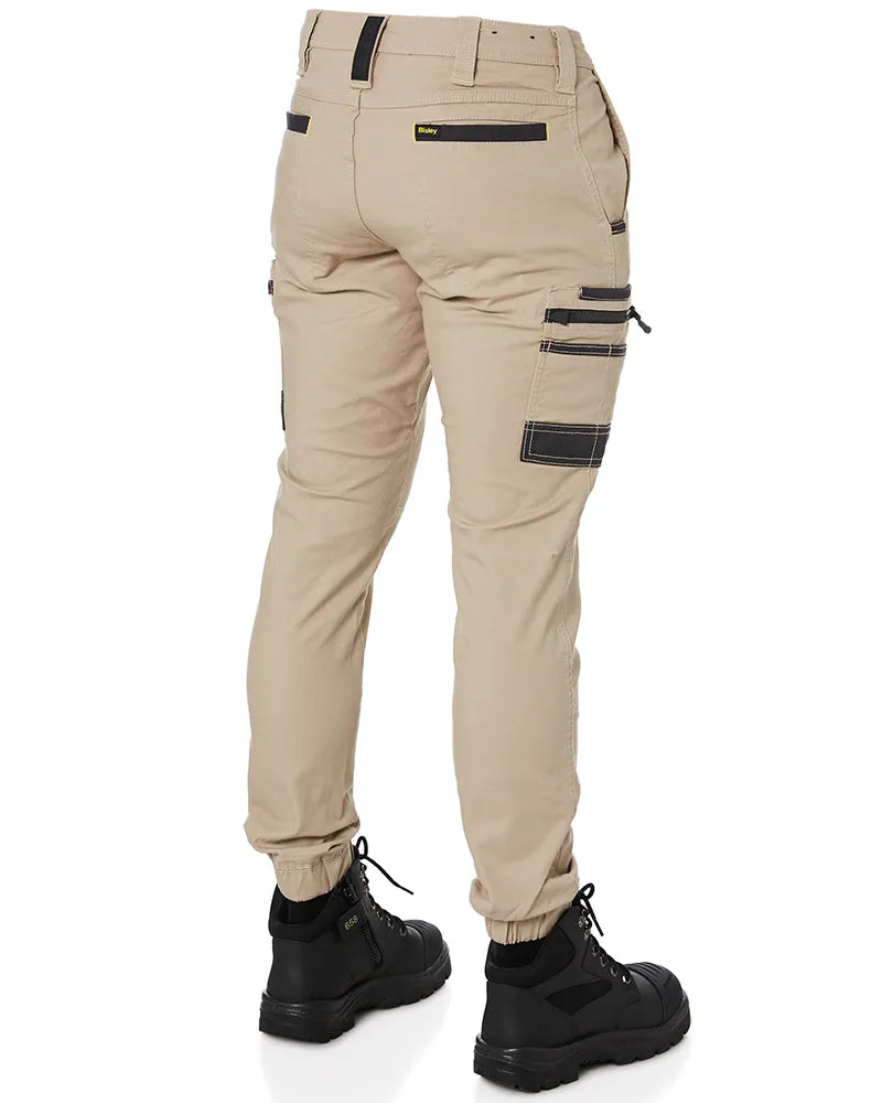 Flex and Move Stretch Cargo Cuffed Pants - Stone