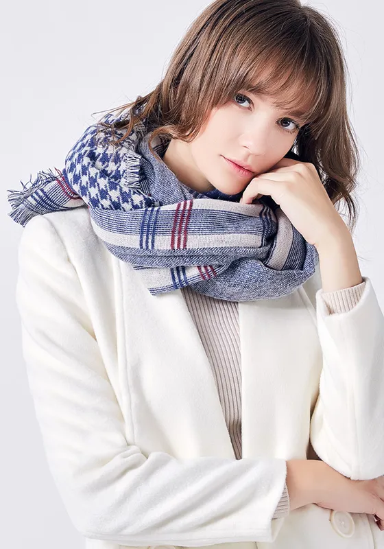 Foulard Cotton Plaid Scarf