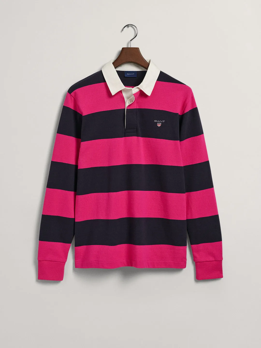 Gant Pink Striped Regular Fit Polo T-Shirt