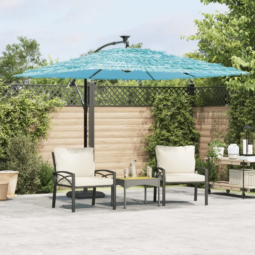 Garden Parasol with Steel Pole Blue 269x269x235 cm