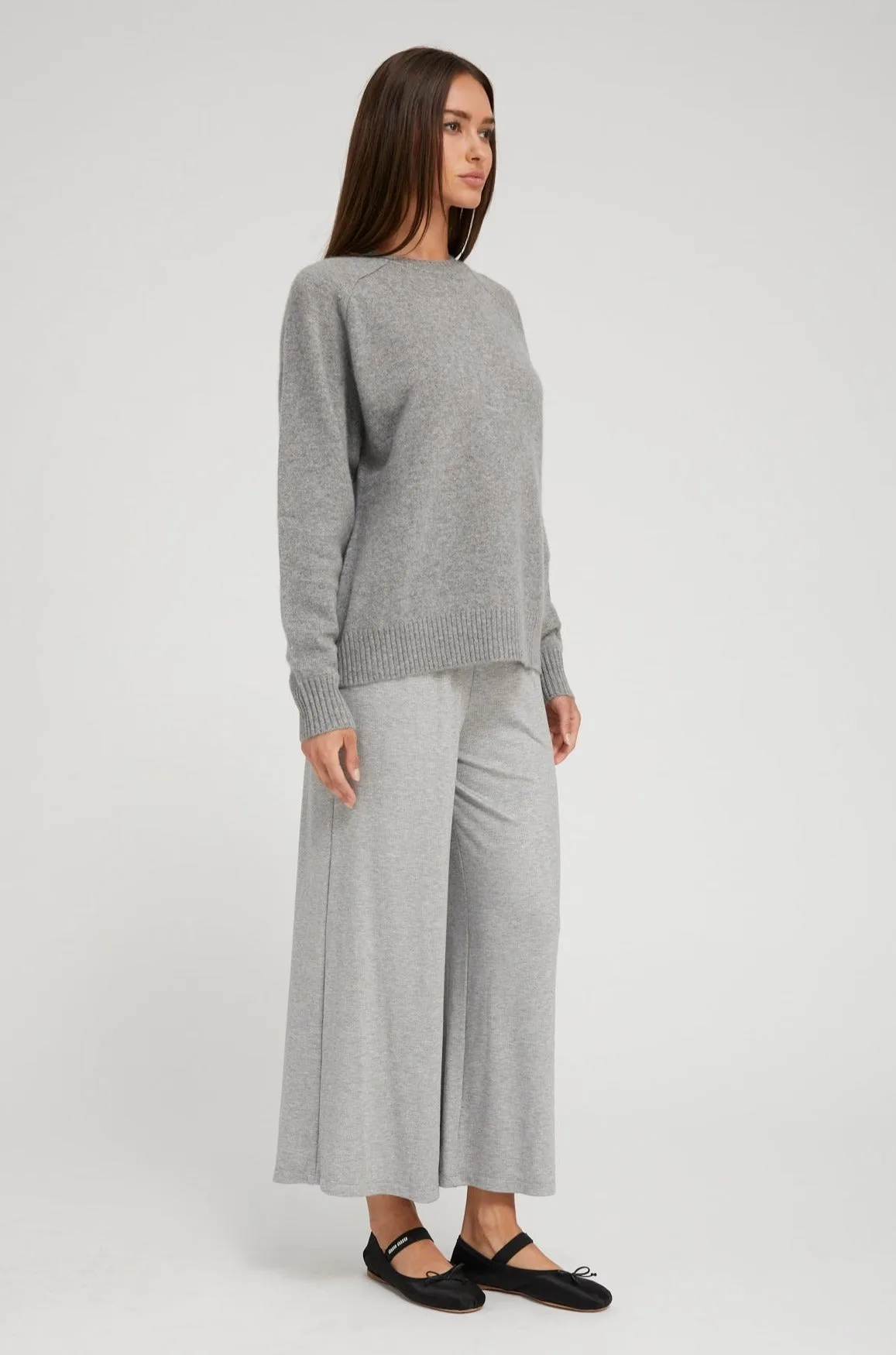 Grey Cashmere Boyfriend Sweater