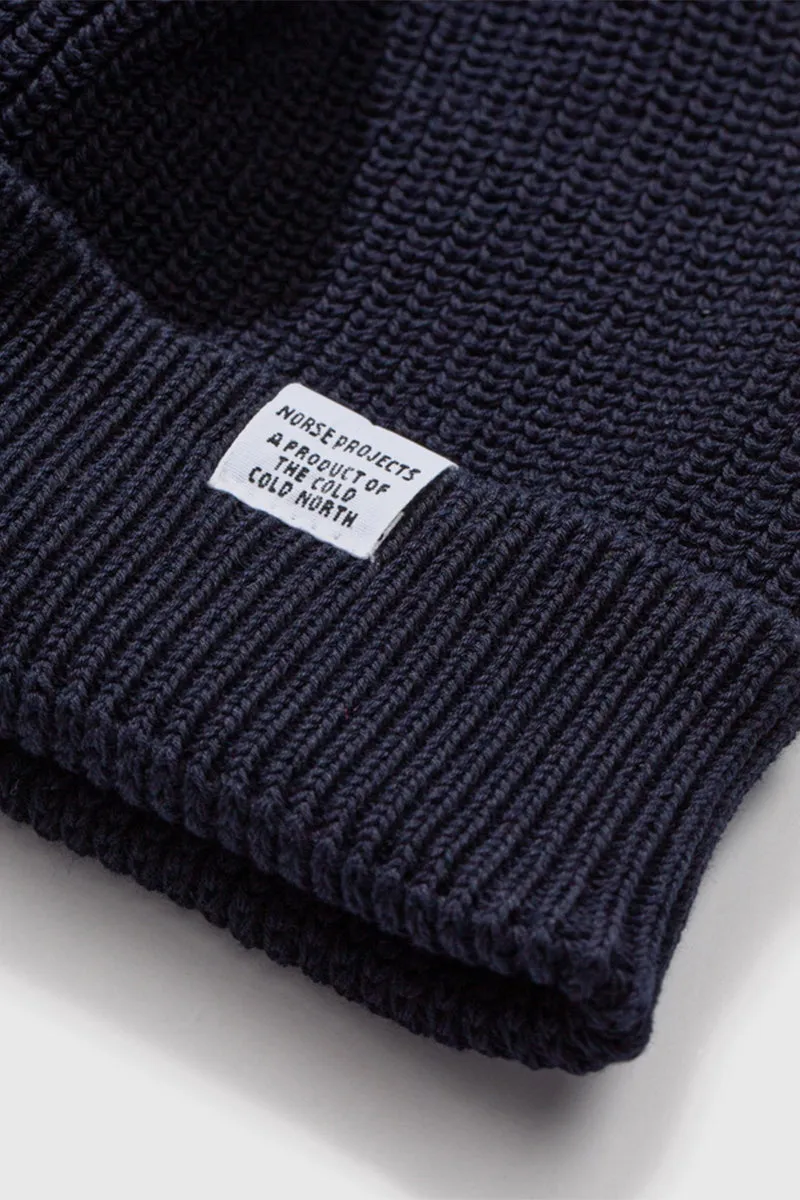 Guernsey Short Beanie - Dark Navy