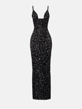 Hun Dress Black Leopard Print