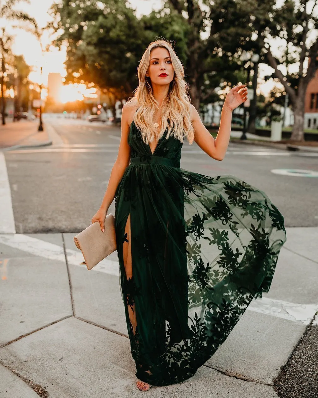 Hunter Green Maxi Dress-Hot Sale