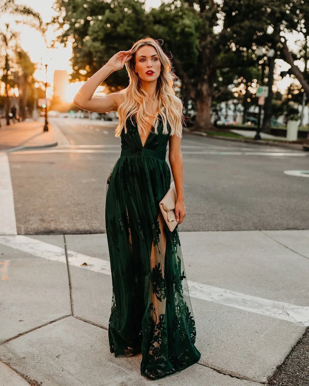 Hunter Green Maxi Dress-Hot Sale