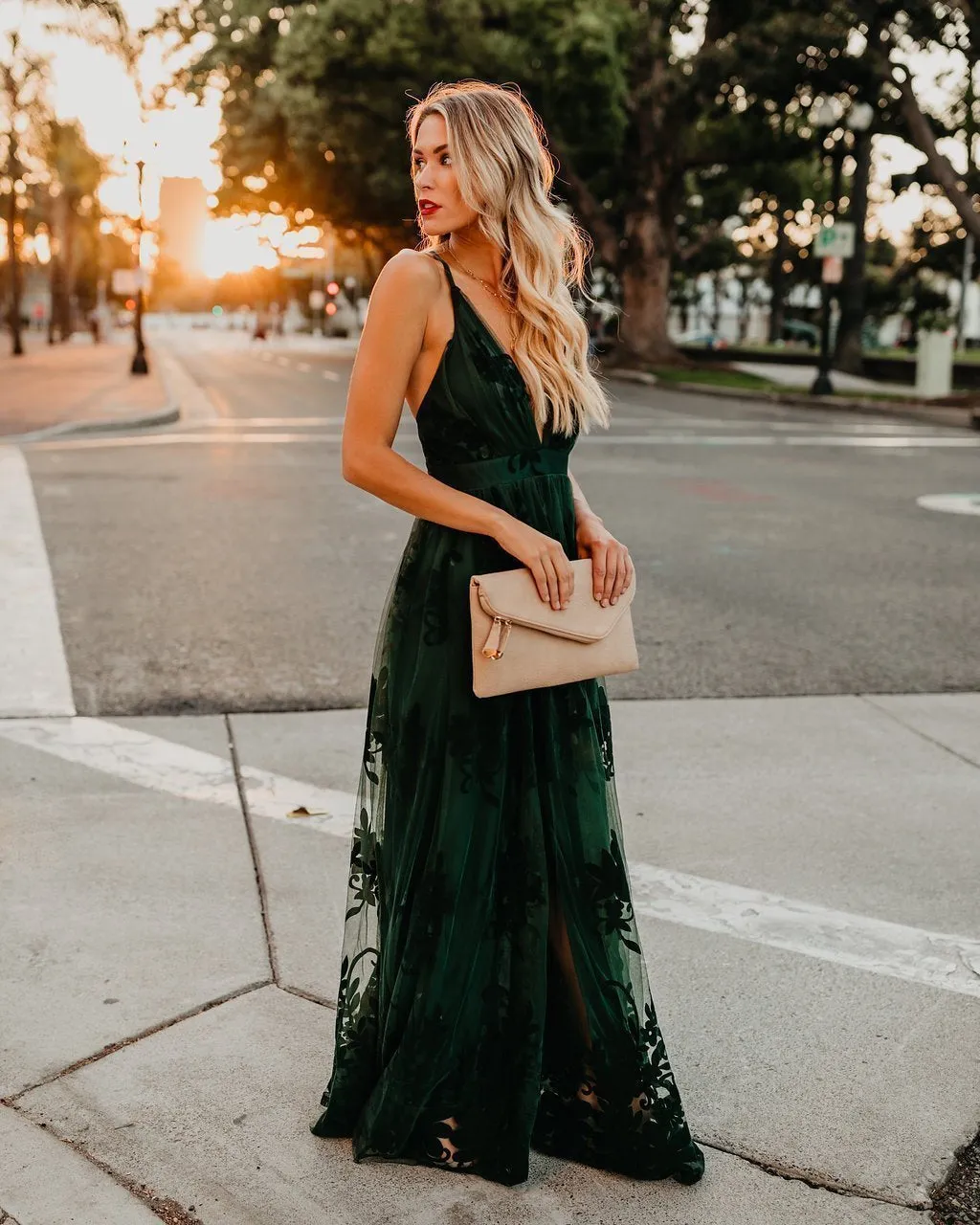 Hunter Green Maxi Dress-Hot Sale