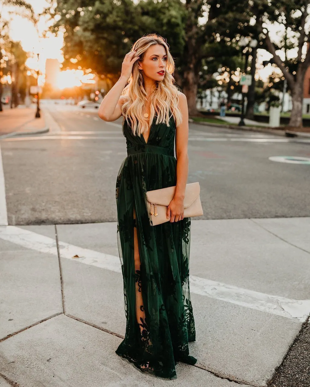 Hunter Green Maxi Dress-Hot Sale