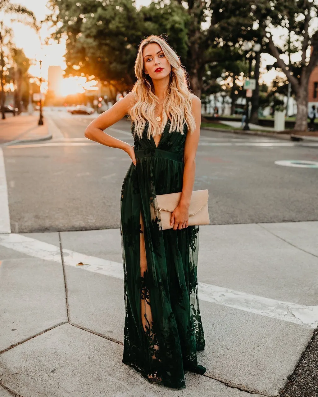 Hunter Green Maxi Dress-Hot Sale