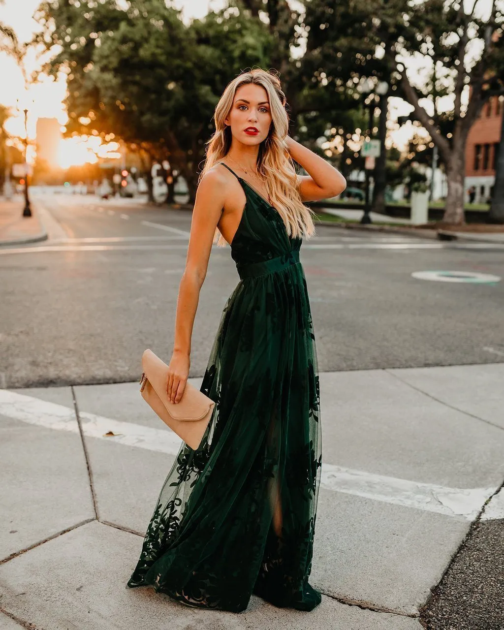 Hunter Green Maxi Dress-Hot Sale