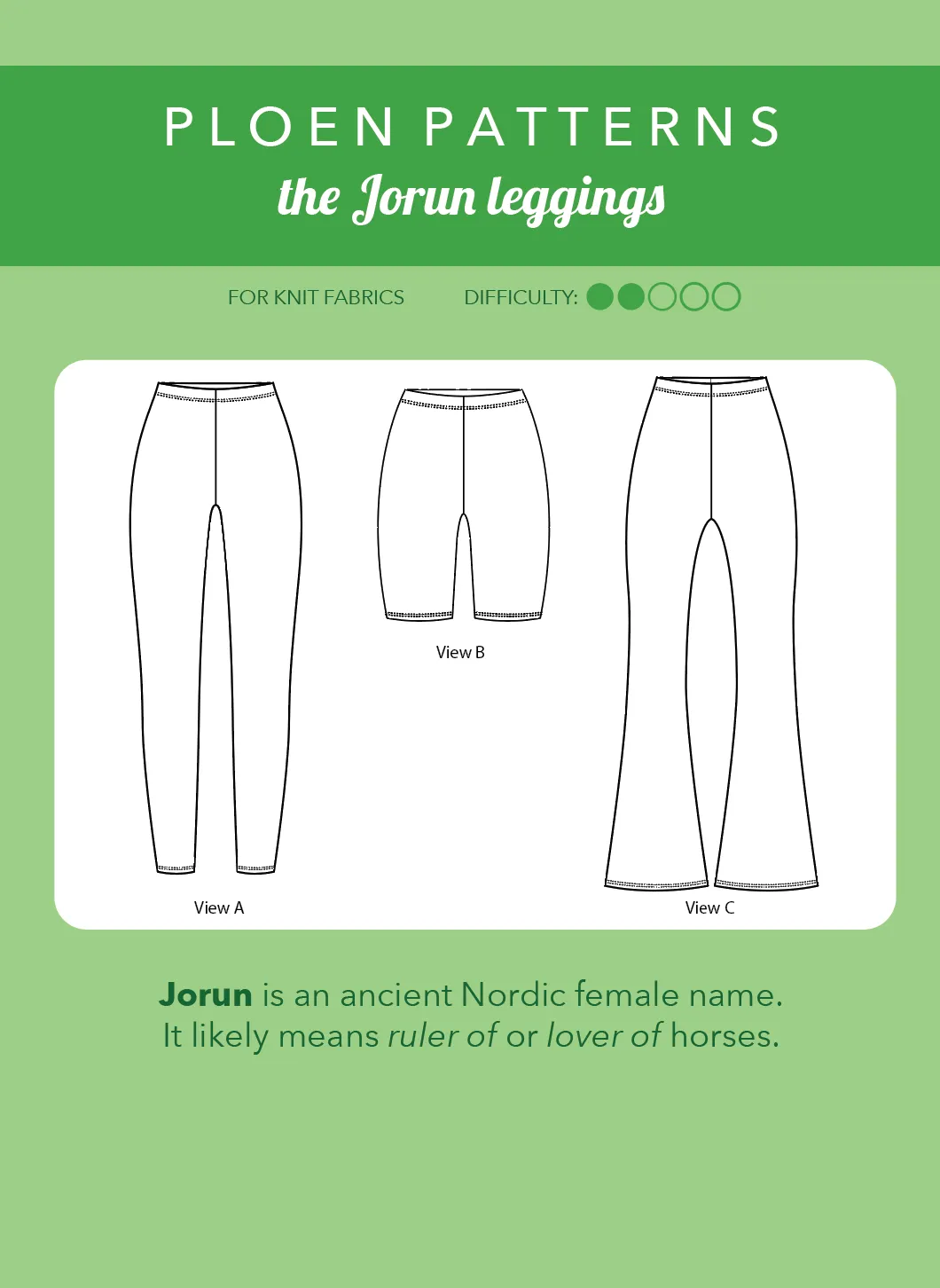 Jorun Leggings PDF Pattern - Ploen Patterns