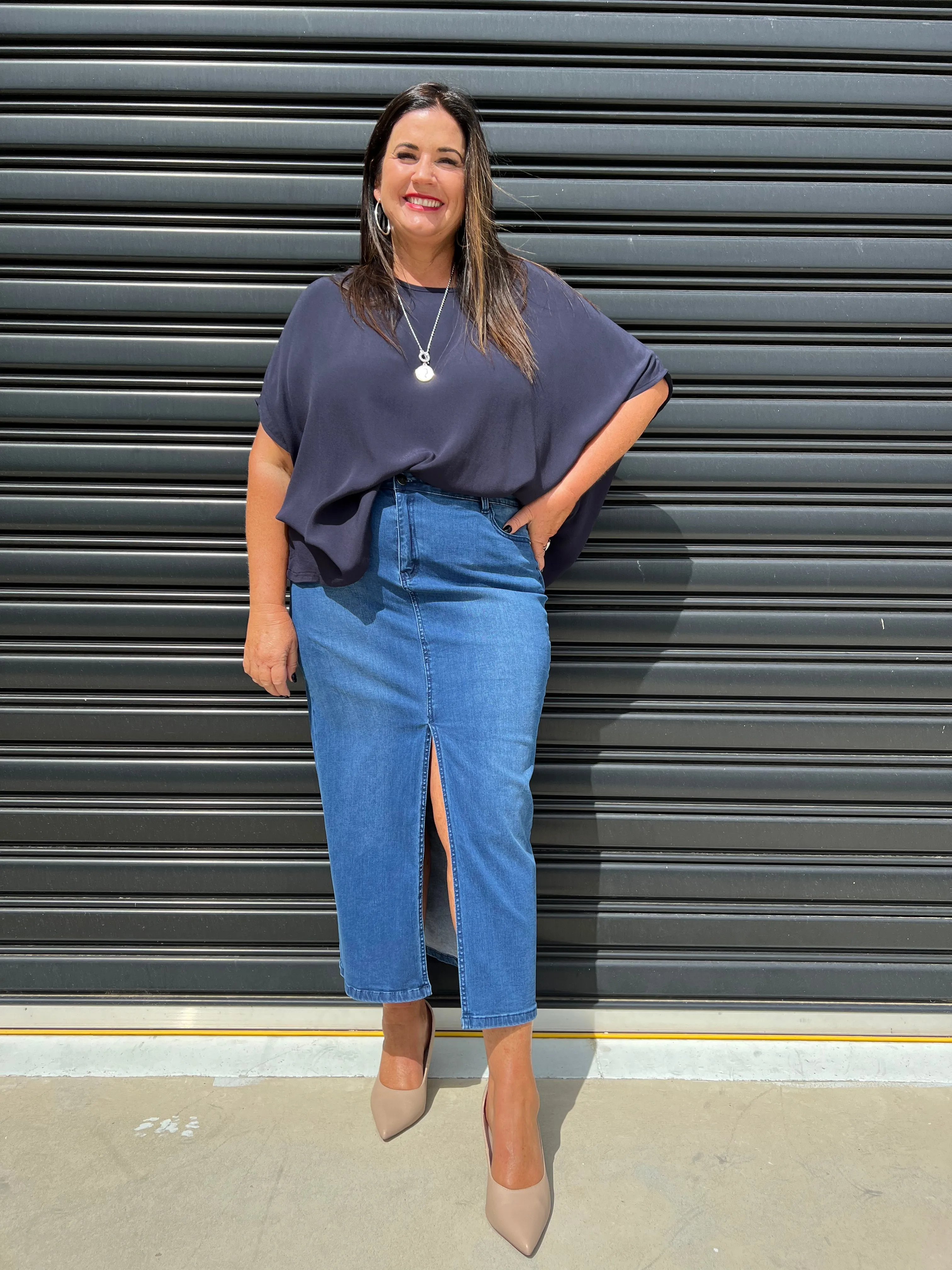 Jovi Maxi Denim Skirt