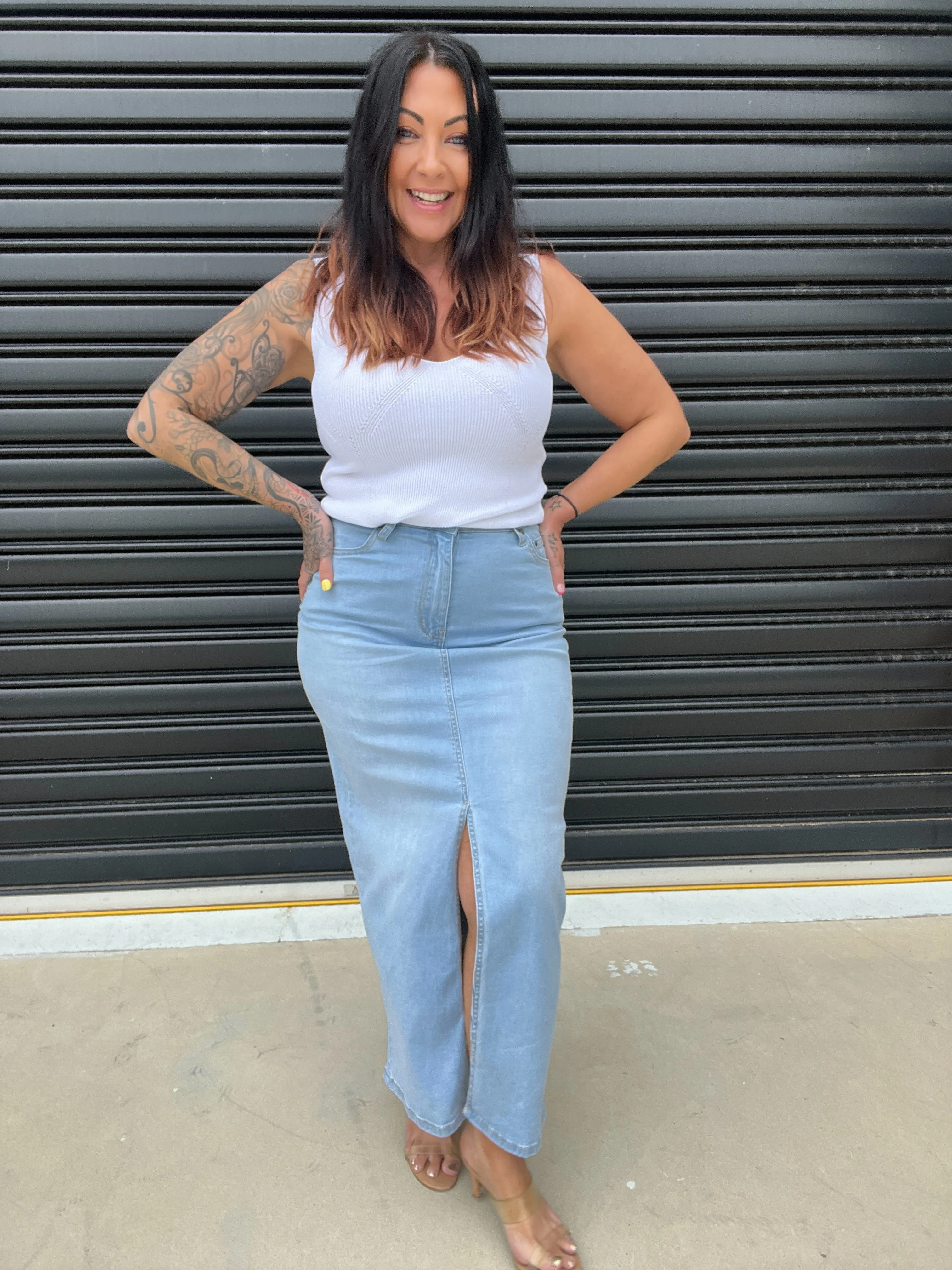 Jovi Maxi Denim Skirt