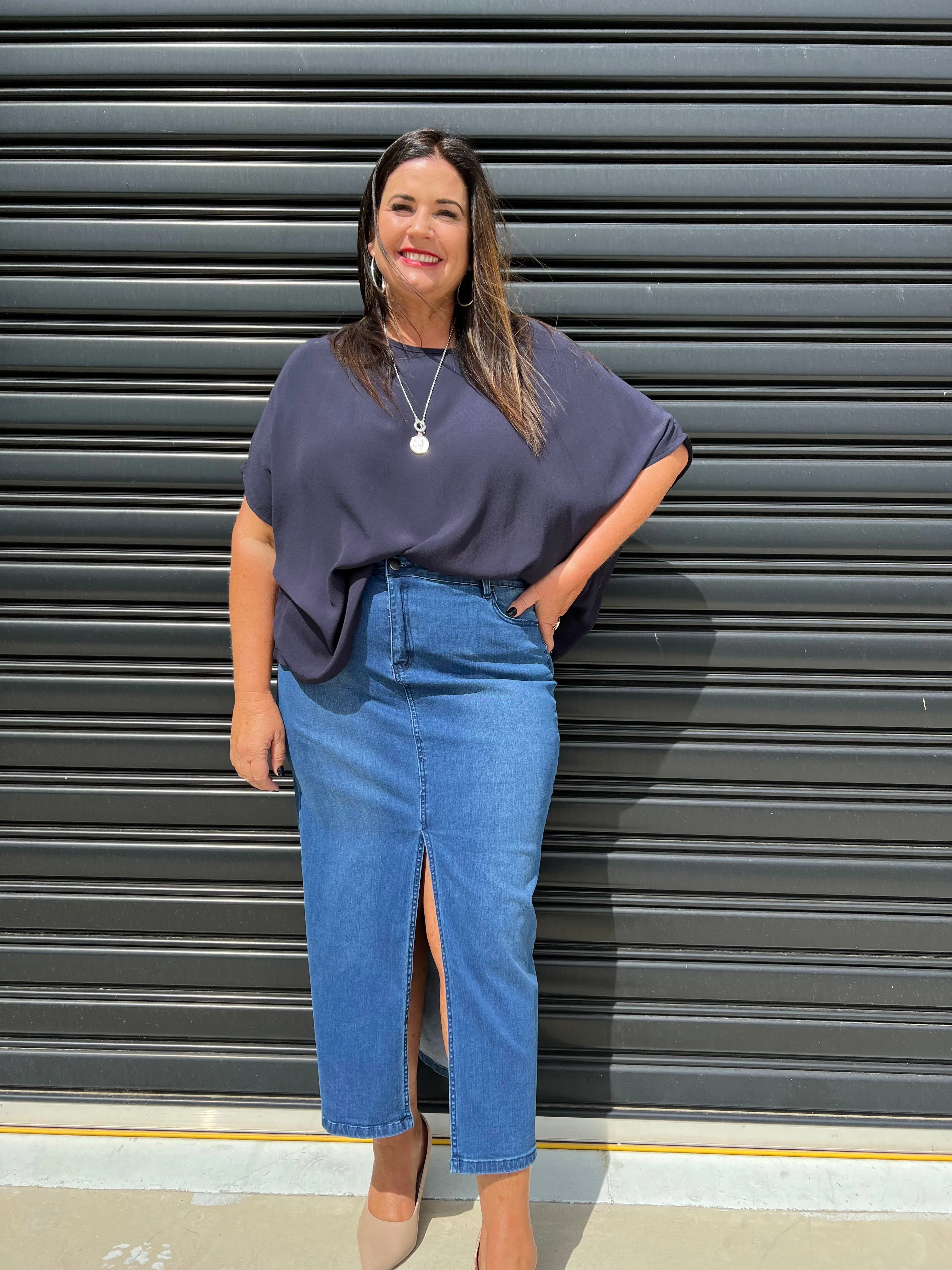 Jovi Maxi Denim Skirt