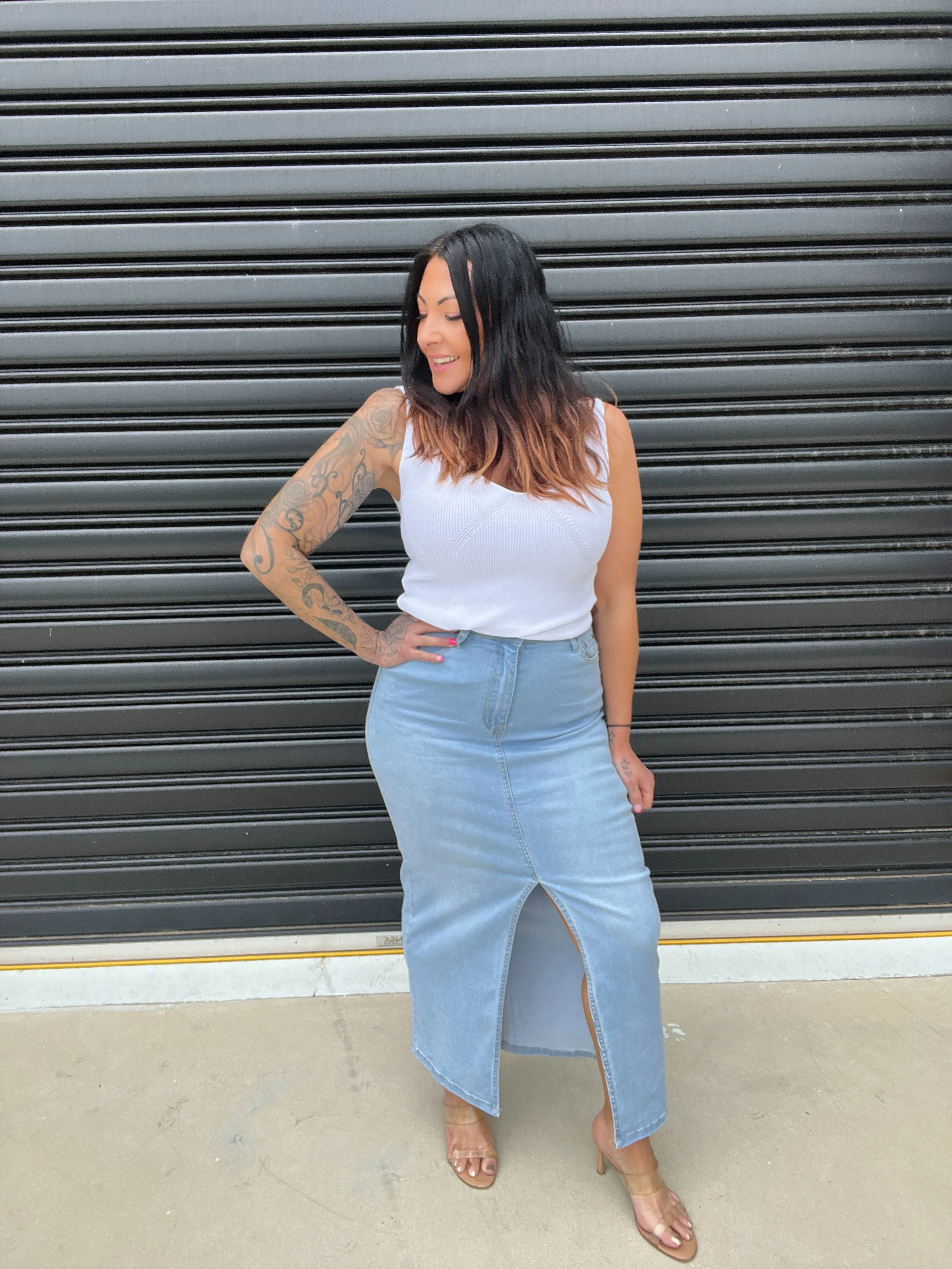 Jovi Maxi Denim Skirt