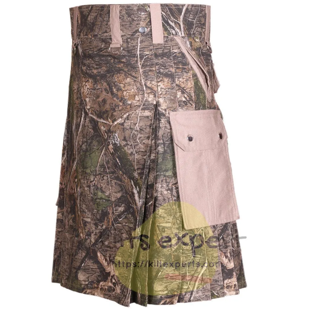 Jungle Camo 6 Pockets Utility Kilt