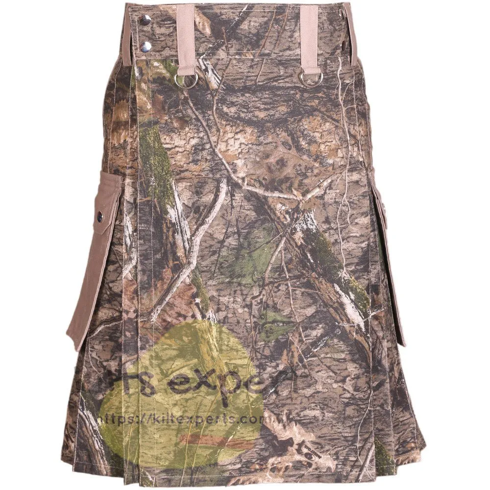 Jungle Camo 6 Pockets Utility Kilt