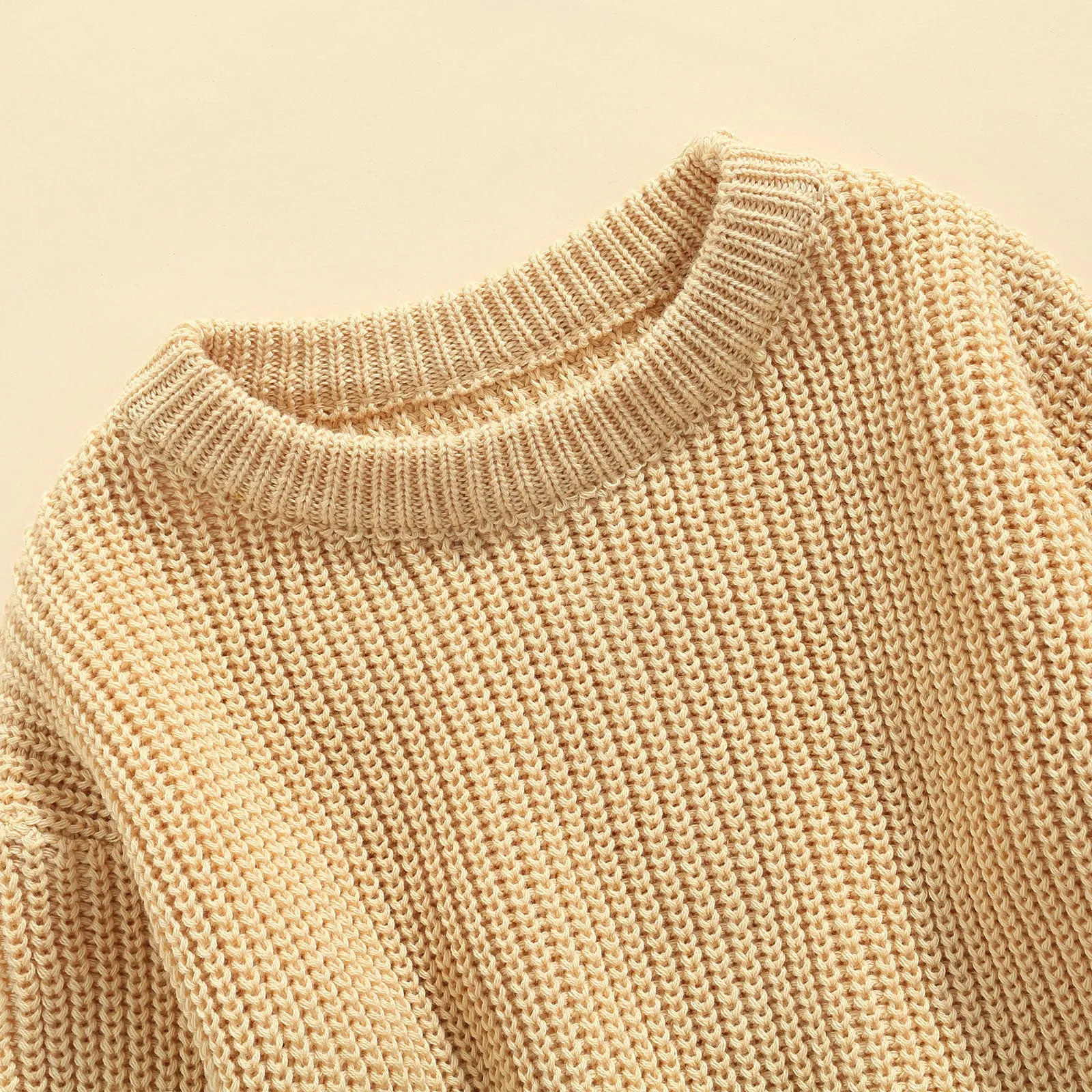 Kids Chunky Knit Sweater - Mustard